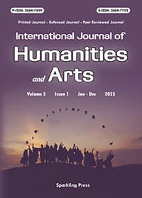 International Journal of Humanities and Arts Cover Page